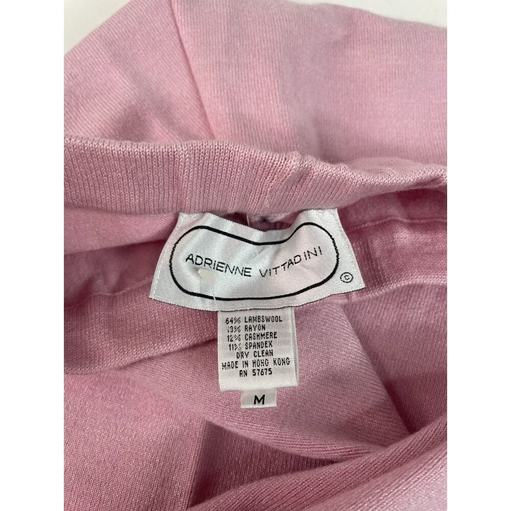 Vintage Adrienne Vittadini Sweat Pants, Medium, Pink, Designer, Lambswool